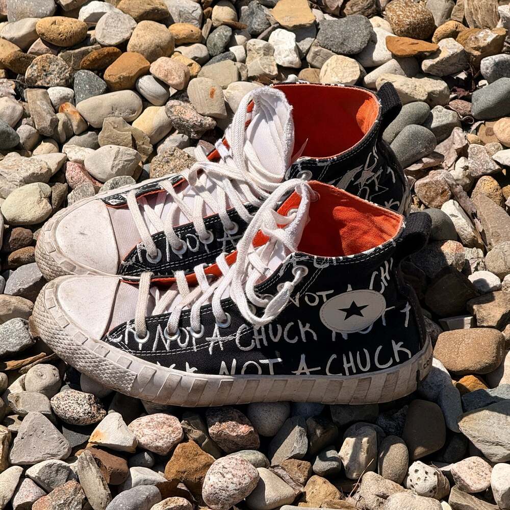 Converse Chuck Taylor All Star High "Not a Chuck" Black Orange Size Men's 8